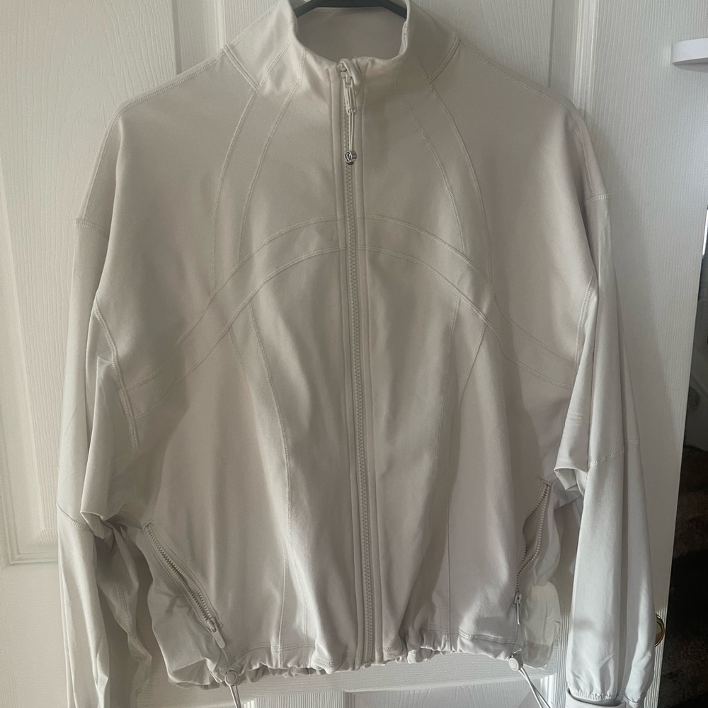 lululemon athletica Light Cream Zip-Up Bomber Jacket